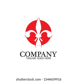 Fleur de lis vector icon design template