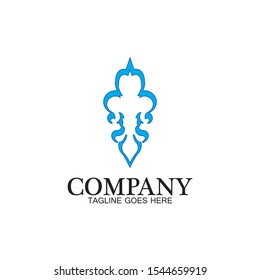 Fleur de lis vector icon design template