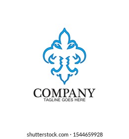 Fleur de lis vector icon design template