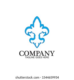 Fleur de lis vector icon design template