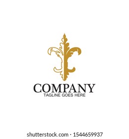 Fleur de lis vector icon design template