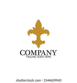 Fleur de lis vector icon design template