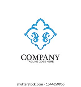 Fleur de lis vector icon design template