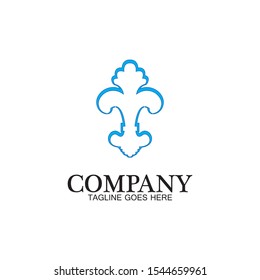 Fleur de lis vector icon design template
