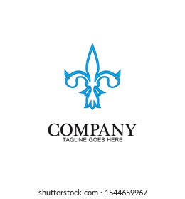 Fleur de lis vector icon design template