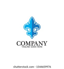 Fleur de lis vector icon design template