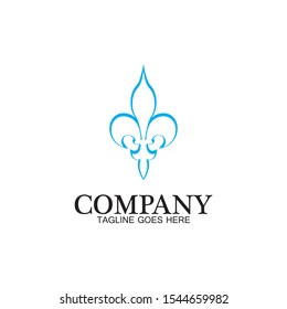 Fleur de lis vector icon design template