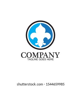 Fleur de lis vector icon design template