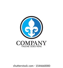 Fleur de lis vector icon design template