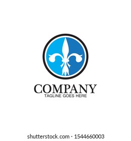 Fleur de lis vector icon design template
