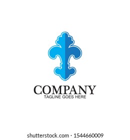 Fleur de lis vector icon design template
