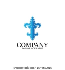 Fleur de lis vector icon design template