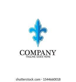 Fleur de lis vector icon design template