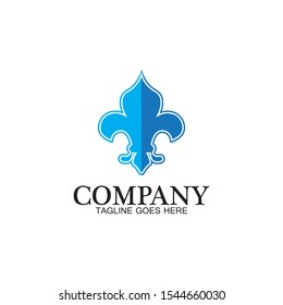 Fleur de lis vector icon design template