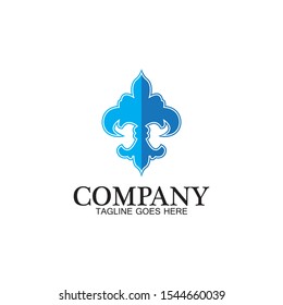 Fleur de lis vector icon design template