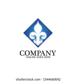 Fleur de lis vector icon design template