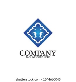 Fleur de lis vector icon design template