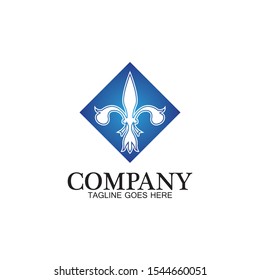 Fleur de lis vector icon design template