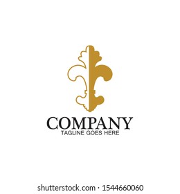 Fleur de lis vector icon design template
