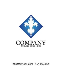 Fleur de lis vector icon design template