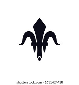 Fleur de lis vector icon design template
