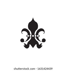 Fleur de lis vector icon design template
