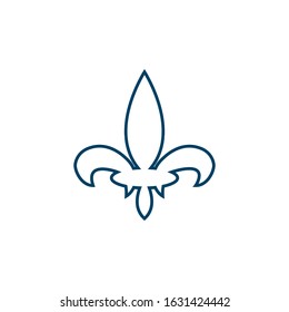 Fleur de lis vector icon design template
