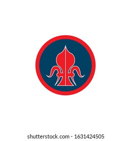 Fleur de lis vector icon design template
