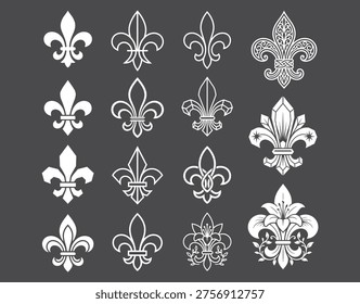 Conjunto Vector flor lis