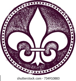 Fleur De Lis Vintage Style Vektorgrafik