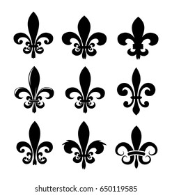 Fleur de lise vector set