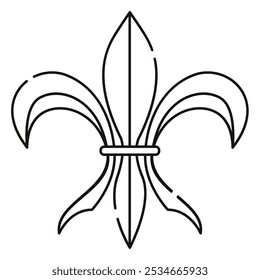 Escudo de armas de Fleur de lys símbolo icono Vector