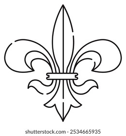 Fleur de lys coat of arms symbol icon Vector