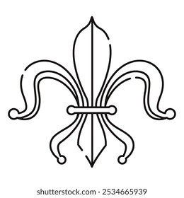 Fleur de lys coat of arms symbol icon Vector
