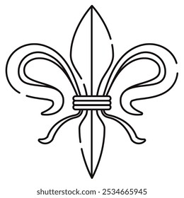 Fleur de lys coat of arms symbol icon Vector