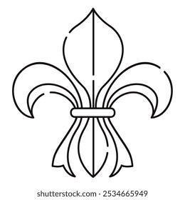 Fleur de lys coat of arms symbol icon Vector