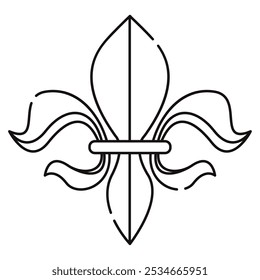 Fleur de lys coat of arms symbol icon Vector