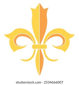 Fleur de lys coat of arms symbol icon Vector