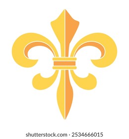 Fleur de lys coat of arms symbol icon Vector