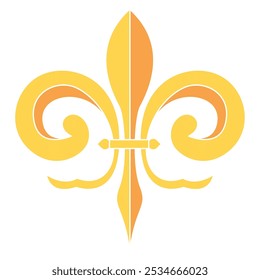 Fleur de lys coat of arms symbol icon Vector