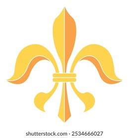 Fleur de lys coat of arms symbol icon Vector