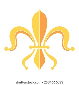 Fleur de lys coat of arms symbol icon Vector