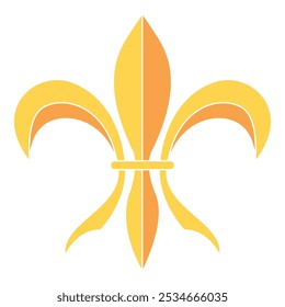 Fleur de lys coat of arms symbol icon Vector