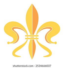 Fleur de lys coat of arms symbol icon Vector