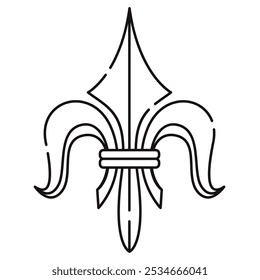Fleur de lys coat of arms symbol icon Vector