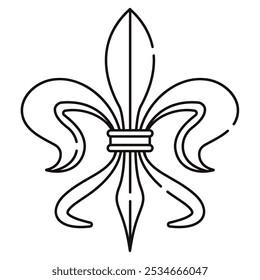 Fleur de lys coat of arms symbol icon Vector