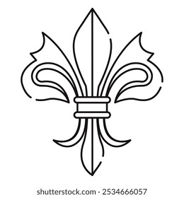 Fleur de lys coat of arms symbol icon Vector
