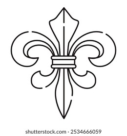 Fleur de lys coat of arms symbol icon Vector