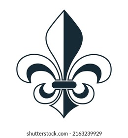 Fleur de lys icon vector design template.