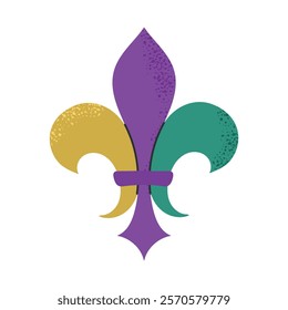 Fleur De Lys Mardi Gras Carnaval icon symbol clipart avatar logotype isolated illustration